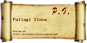 Pallagi Ilona névjegykártya